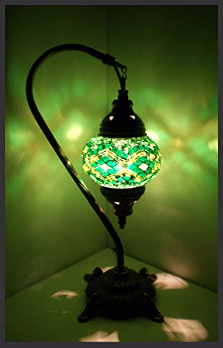 Mosaiklampe Mosaik - Stehlampe S Tischlampe orientalische lampe türkische lampe GRÜN Samarkand-Lights von Samarkand - Lights