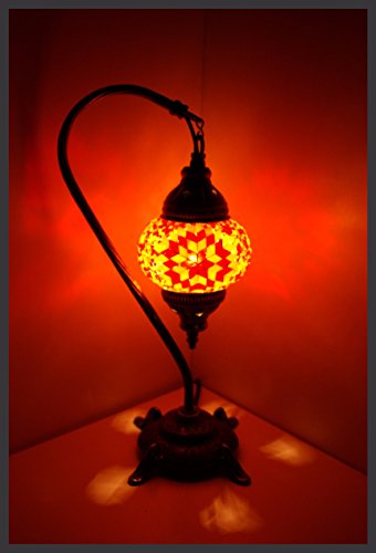 Mosaiklampe Mosaik - Stehlampe S Tischlampe orientalische lampe türkische lampe orange Samarkand-Lights von Samarkand - Lights