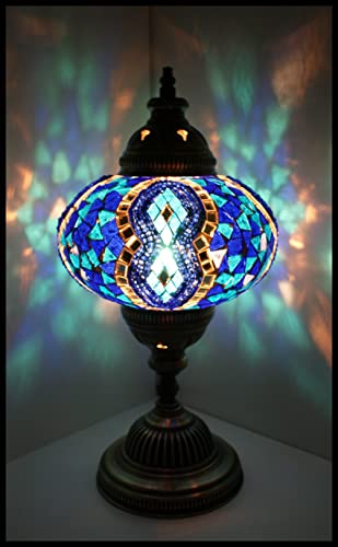 Mosaiklampe Mosaik - Tischlampe L Stehlampe orientalische lampe Blau Samarkand-Lights von Samarkand - Lights