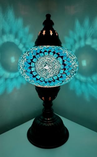 Samarkand - Lights Mosaiklampe Mosaik - Tischlampe L Stehlampe orientalische lampe Türkis von Samarkand - Lights