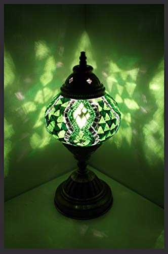 Mosaiklampe Mosaik - Tischlampe M Stehlampe orientalische lampe Grün Samarkand-Lights von Samarkand - Lights