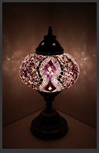 Mosaiklampe Mosaik - Tischlampe M Stehlampe orientalische lampe LILA Samarkand-Lights von Samarkand - Lights