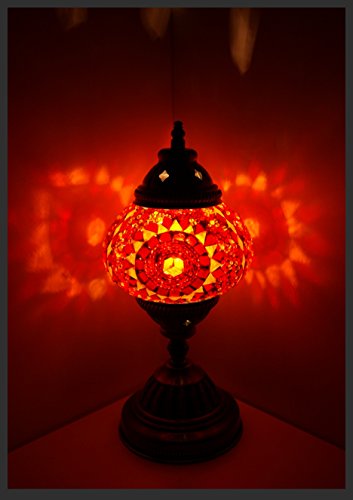 Mosaiklampe Mosaik - Tischlampe M Stehlampe orientalische lampe Orange Samarkand-Lights von Samarkand - Lights