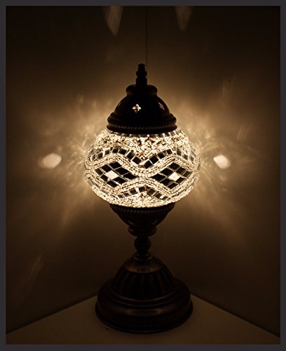 Mosaiklampe Mosaik - Tischlampe M Stehlampe orientalische marokkanische türkische mosaik lampe/Silber von Samarkand - Lights
