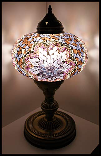 Mosaiklampe Mosaik - Tischlampe XL Stehlampe orientalische lampe Lila Samarkand-Lights von Samarkand - Lights