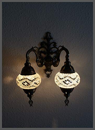 Samarkand - Lights Doppel Glas Wandleuchte Mosaiklampe Mosaik Wand Lampe Orientalische Lampe Wandlampe M von Samarkand - Lights