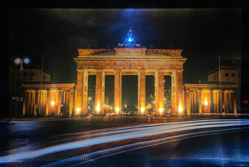 Samarkand - Lights LED-Bild led-bilder wandbild mit beleuchtung Leinwandbild 65 x 45 x 2 cm Leuchtbild BERLIN/Brandenburger Tor von Samarkand - Lights