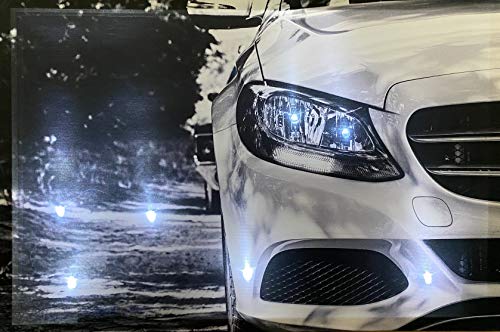 Samarkand - Lights LED-Bild mit Beleuchtung LED- Bilder Leinwandbild 65 x 45 cm Leuchtbild AUTO/SPORTSCAR - FRONT/Wandbild von Samarkand - Lights