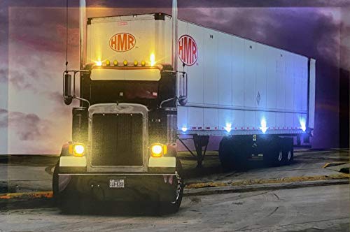 Samarkand - Lights LED Leuchtbild Leinwandbild led-bild Wandbild Leuchtbilder Dekobild - 65 x 45 cm US TRUCK LKW von Samarkand - Lights