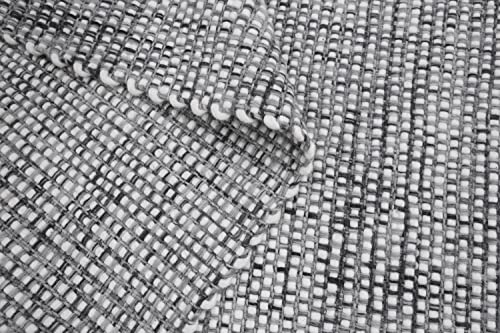 Samarth Teppich Chotee, Handgeknüpfter Wollteppich aus Indien, Handwebteppich für Wohn-, Schlaf-, Arbeits-, Esszimmer oder Küche, aus 100% Wolle, Weiß/Grau, 120 x 180 cm von Samarth Home Design