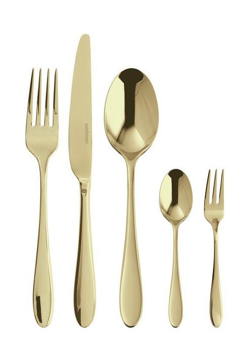 Besteck 30tlg.Vh. Velvet Edelstahl/PVD Champ. von Sambonet