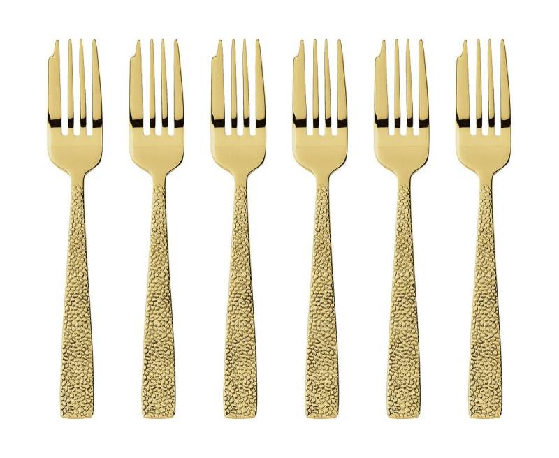 Kuchengabel-Set 6-tlg. Siena Mirror PVD Gold von Sambonet