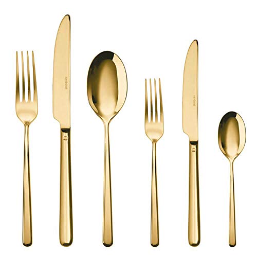 Sambonet Besteck-Set Linear PVD 36-teilig, Gold Besteckset (Gold) von Sambonet