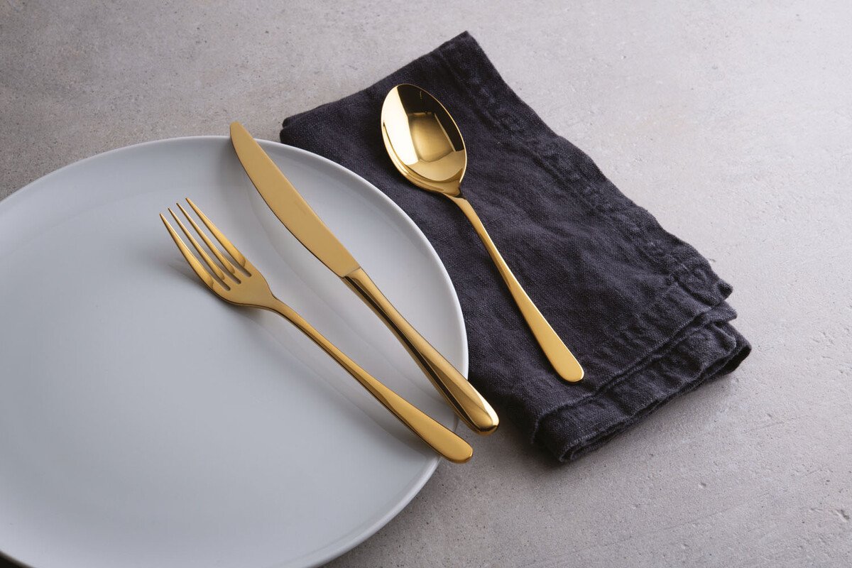 Sambonet Besteck-Set 24-tlg. Taste Mirror PVD Gold von Sambonet