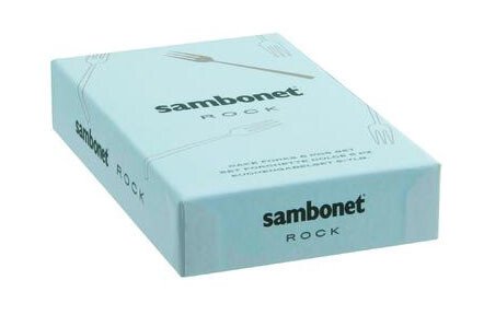 Sambonet Kuchengabel 6 St. Rock Antique Edelst./PVD Champagne von Sambonet