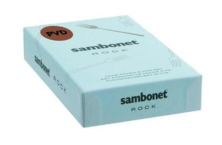 Sambonet Kuchengabel 6 St. Rock Edelstahl/PVD 2Black von Sambonet