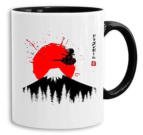 Goku Vulkan - Tasse Kaffeetasse Son Ruffy Luffy Naruto Saitama One Dragon Master Goku Ball Vegeta Roshi Piece Db, Farbe:Weiß von Sambosa