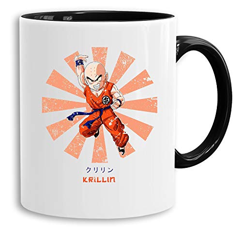 Krillin Star - Tasse Kaffeetasse Son Ruffy Luffy Naruto Saitama One Dragon Master Goku Ball Vegeta Roshi Piece Db, Farbe:Weiß von Sambosa