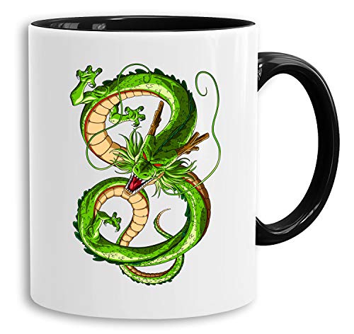 Shenron - Tasse Kaffeetasse Son Ruffy Luffy Naruto Saitama One Dragon Master Goku Ball Vegeta Roshi Piece Db, Farbe:Weiß von Sambosa