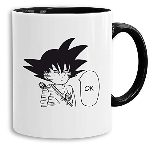 Son Ok - Tasse Kaffeetasse Son Ruffy Luffy Naruto Saitama One Dragon Master Goku Ball Vegeta Roshi Piece Db, Farbe:Weiß von Sambosa