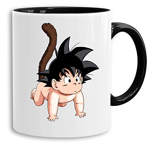 Sonbaby - Tasse Kaffeetasse Son Ruffy Luffy Naruto Saitama One Dragon Master Goku Ball Vegeta Roshi Piece Db, Farbe:Weiß von Sambosa
