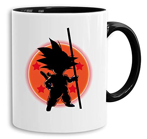 Sonball - Tasse Kaffeetasse Son Ruffy Luffy Naruto Saitama One Dragon Master Goku Ball Vegeta Roshi Piece Db, Farbe:Weiß von Sambosa