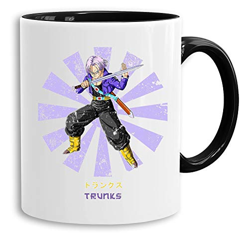 Trunks Star - Tasse Kaffeetasse Son Ruffy Luffy Naruto Saitama One Dragon Master Goku Ball Vegeta Roshi Piece Db, Farbe:Weiß von Sambosa