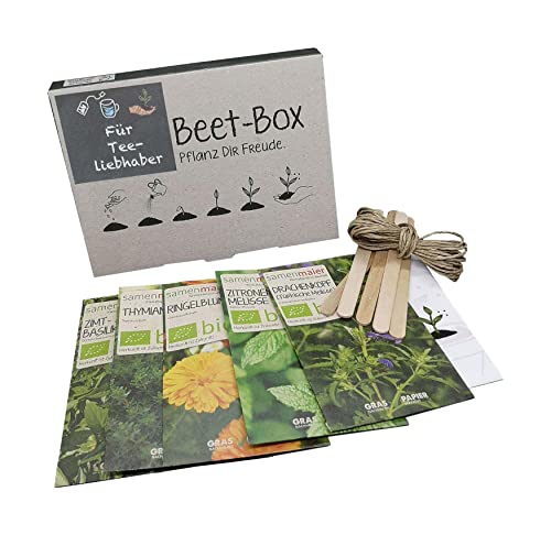 Samen Maier BB04 Beet-Box 'Für Tee-Liebhaber' (Bio-Anzuchtset) von Samen Maier