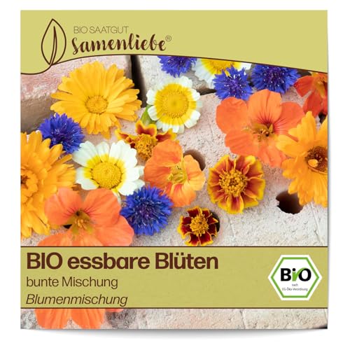 Samenliebe BIO Blumenmischung Samen bunte Mischung 1,8g samenfestes Blumen Saatgut für Garten und Freiland BIO Blumensamen von Samenliebe