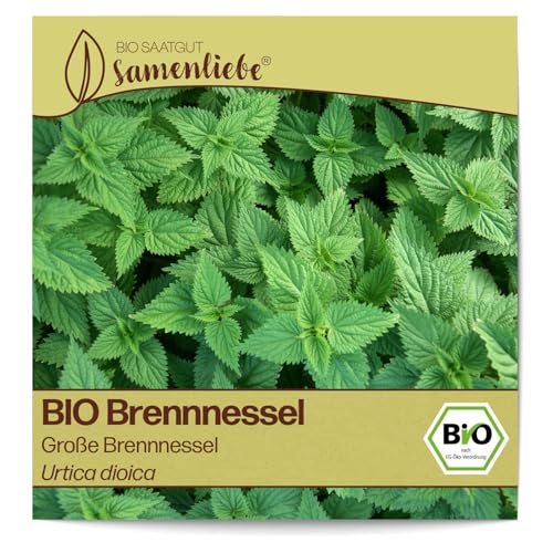 Samenliebe BIO Brennnessel Samen alte Sorte Große Brennnessel Wildkraut Gartenkraut 2500 Samen samenfestes Kräuter Saatgut für Küche indoor und Balkon Garten BIO Kräutersamen mehrjährig und winterhart von Samenliebe