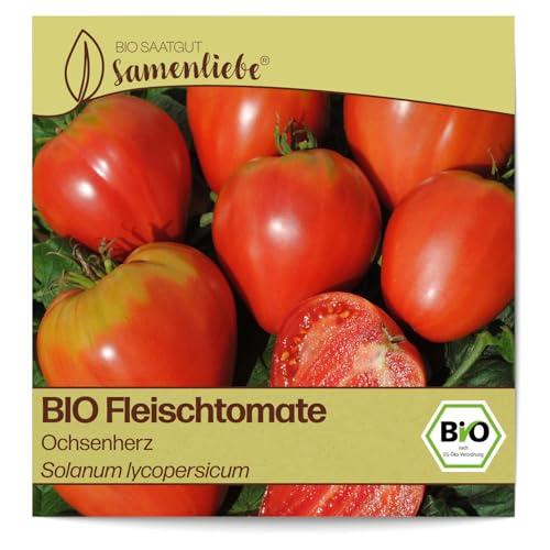 Samenliebe BIO Fleischtomaten Samen alte Sorte Ochsenherz Coeur du Boeuf längliche und herzförmige Tomate rot 10 Samen samenfestes Gemüse Saatgut für Gewächshaus Freiland und Balkon BIO Gemüsesamen Samenliebe BIO Fleischtomaten Samen alte Sorte Ochsenherz Coeur du Boeuf längliche und herzförmige Tomate rot 10 Samen samenfestes Gemüse Saatgut für Gewächshaus Freiland und Balkon BIO Gemüsesamen von Samenliebe
