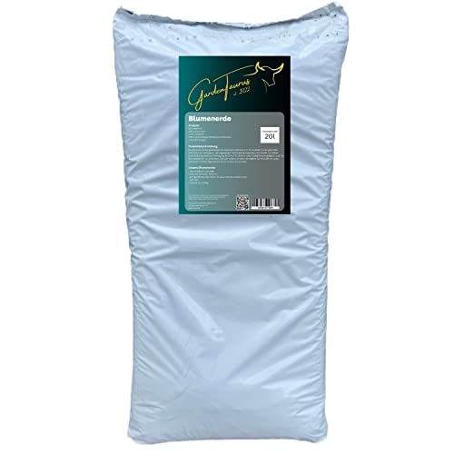 Samenshop24® Blumenerde in echter Gärtnerqualität mit hohem Weißtorf-Anteil, Ton + Dünger, Profi-Erde (3x20ltr (60 ltr)) von Samenshop 24