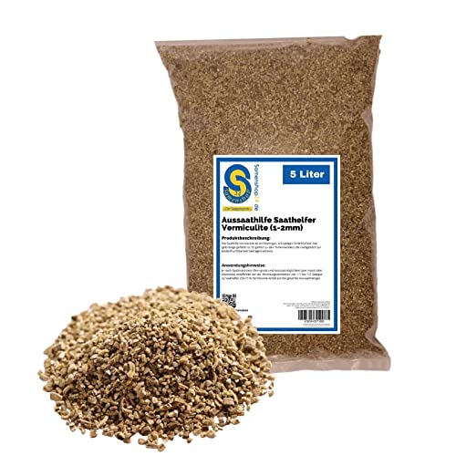 Samenshop24® Vermiculite (1-2mm) 5ltr, Aussaathilfe, Saathelfer, zur Saataufbereitung, beugt zu dichter Aussaat vor von Samenshop 24