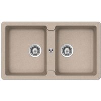 Spüle 86x50 Granitovero862v 2 Schüsseln Hafer - Samet von Samet