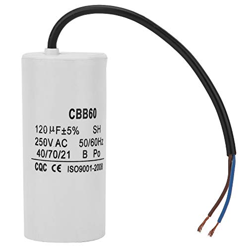 CBB60 Betriebskondensator 250V AC 120uF 50 / 60Hz mit Kabel für Motorluftkompressor von Samfox