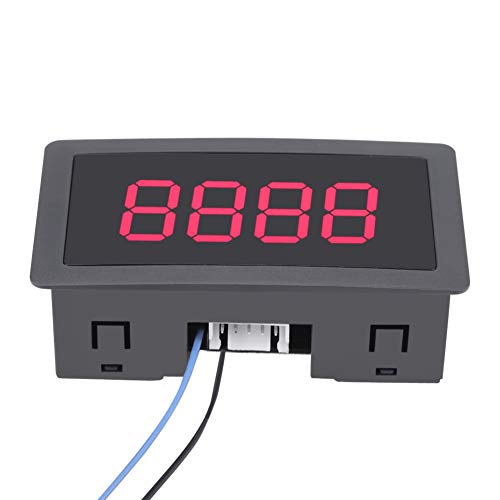 Impulszähler-Samfox Elektronische Zähleranzeige, LED 4-digital 0-9999 Auf/Ab Digitalzähler - Schalttafelzähler DC 8-24V 30mA (Farbe : Red) von Samfox