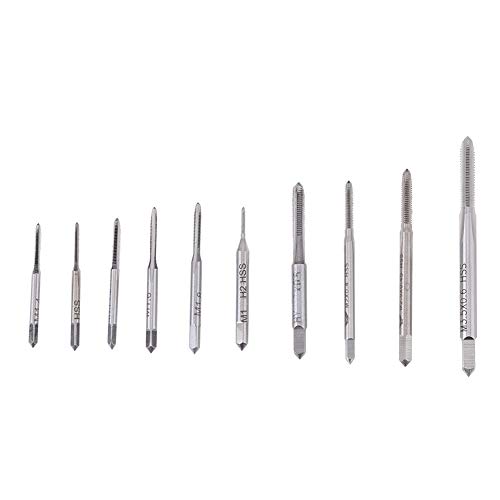 Micro Taps Set, 10 Stück Mini M1 bis M3.5 Maschinengewindebohrer Drahtgewindebohrer Gewindebohrer von Samfox