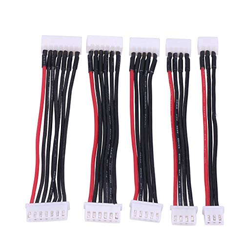 Samfox RC Accessories Cable, Balance Extension Cable Silicone Cable 2S/3S/4S/5S/6S 5pcs/set von Samfox