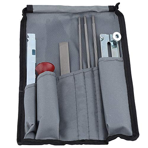 Samfox Sägekettenschärfer Set- Kettensägenschärfer-Kit Werkzeugtasche zum Schärfen und Feilen von Kettensägen und anderen Klingen 8 Teile/satz von Samfox