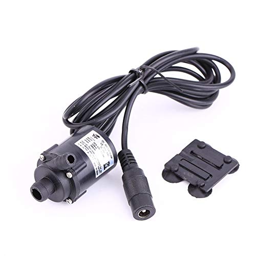 Samfox 6V-12V Schwarz Submersible Tauchpumpe, 200L/M, 280L/Std, 2.2m, 40g, 150cm Kabel, DC 6-12V, Kunststoff, Schwarz von Samfox