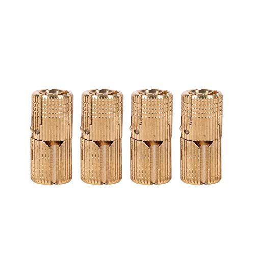 Zylinderscharniere – verdeckte Zylinderscharniere – unsichtbares Scharnier mit verdecktem Zylinderscharnier aus Messing, Öffnungswinkel 180 °, 4 Stück (Größe : 10 mm) von Samfox