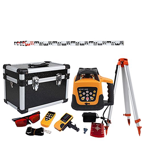 Samger Rotationslaser Selbstnivellierend 360 Linienlaser Rot IP54 mit 1.65 Aluminium Stativ 5m Stab Komplettset, Arbeitsbereich 500M Außenbereich Arbeitszeit 20 Stunden mit Fernbedienung Samger Rotationslaser Selbstnivellierend 360 Linienlaser Rot IP54 mit 1.65 Aluminium Stativ 5m Stab Komplettset, Arbeitsbereich 500M Außenbereich Arbeitszeit 20 Stunden mit Fernbedienung von Samger Samger