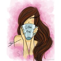 Kaffee-Liebhaber-Druck - Mode-Druck Kaffee-Illustration Mode-Wand-Kunst Mode-Illustration Kaffee-Zeichnung von SamiaLynn