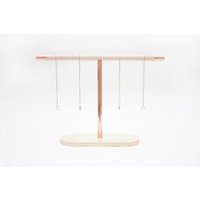 Schmuck-Display T-stand Groß Kupfer Und Holz Armbänder Halsketten Zubehör von SamichiDesign