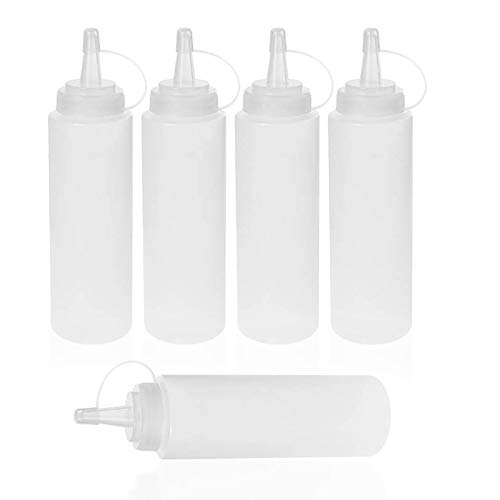 Kunststoff-Flaschen für Gewürze, Ketchup, Senf, Mayo, 200 ml, 5 Stück von Samine