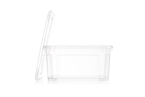 Samla Aufbewahrungsbox 22 Liter mit Deckel - stapelbare, transparente Box mit 39x28x28cm - aus Kunststoff von IKEA