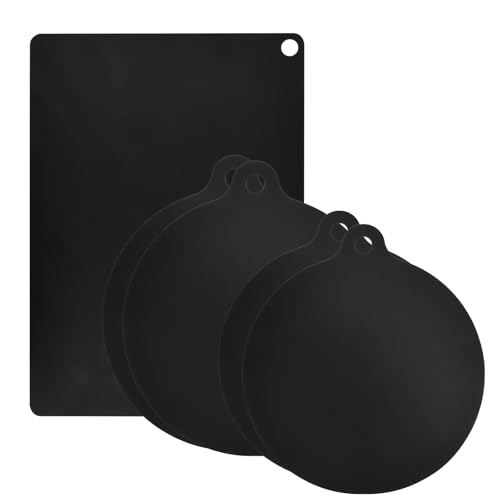 5 Pcs Set Induktionsmatte 22cm 24cm 35x25cm, Induktionsschutzmatte Silikon, Hitzebeständig 240°C, Herdabdeckplatte ölbeständig, Ceranfeld Abdeckplatte Induktionskochfeld Schutzmatte, Universelle von Samlonge
