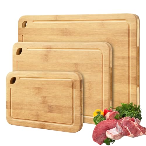 Schneidebrett Holz 3er Set Bambus Brett Schneidebretter Holzbrett Küche Holzschneidebrett Holzbretter Küchenbrett Holz Cutting Board Brotschneidebrett Frühstücksbrettchen Brettchen Groß&Klein (Natürl) Schneidebrett Holz 3er Set Bambus Brett Schneidebretter Holzbrett Küche Holzschneidebrett Holzbretter Küchenbrett Holz Cutting Board Brotschneidebrett Frühstücksbrettchen Brettchen Groß&Klein (Natürl) von Samlonge
