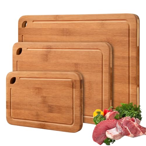 Schneidebrett Holz 3er Set Bambus Brett Schneidebretter Holzbrett Küche Holzschneidebrett Holzbretter Küchenbrett Holz Cutting Board Brotschneidebrett Frühstücksbrettchen Brettchen Groß&Klein (Braun) Schneidebrett Holz 3er Set Bambus Brett Schneidebretter Holzbrett Küche Holzschneidebrett Holzbretter Küchenbrett Holz Cutting Board Brotschneidebrett Frühstücksbrettchen Brettchen Groß&Klein (Braun) von Samlonge