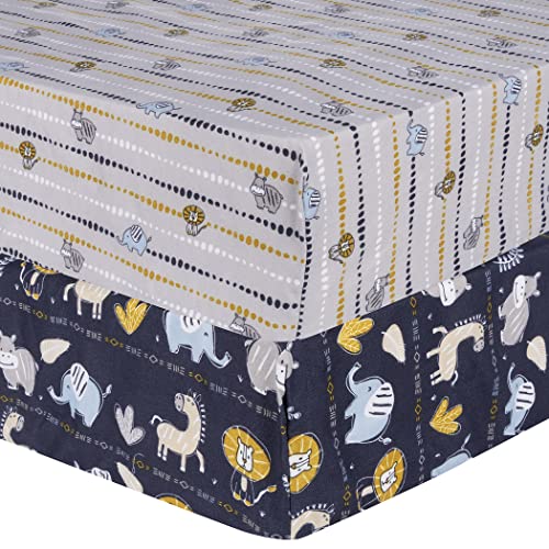 Sammy & Lou Sambia Mikrofaser-Spannbettlaken-Set, passend für Standard-Kinderbettmatratzen 71,1 x 132,1 cm, voll elastisch, 2 Stück Sammy & Lou Sambia Mikrofaser-Spannbettlaken-Set, passend für Standard-Kinderbettmatratzen 71,1 x 132,1 cm, voll elastisch, 2 Stück von Sammy & Lou